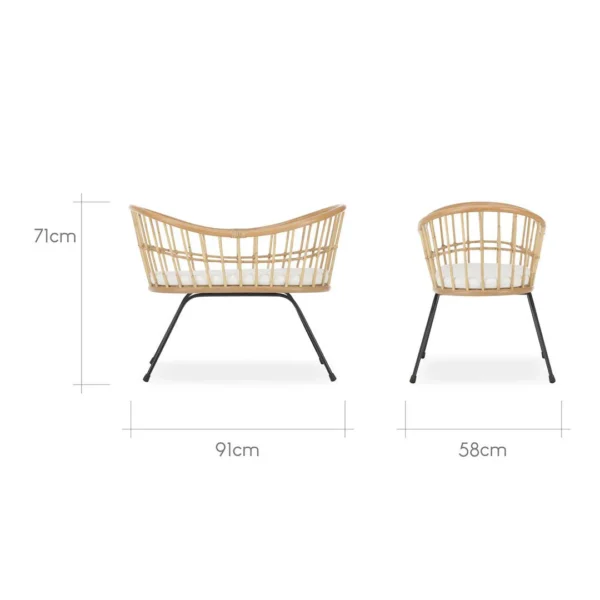 CuddleCo Aria Wave Crib - Rattan - Image 2
