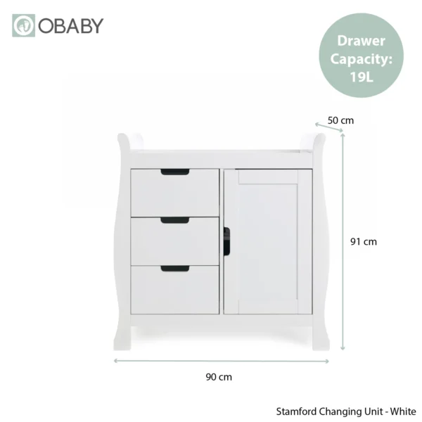 OBaby Stamford Sleigh Closed Changing Unit - Image 5