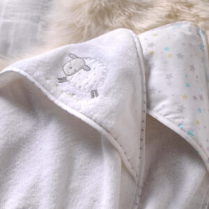 Silver Cloud Counting Sheep Hooded Cuddle Robes 2 Pack