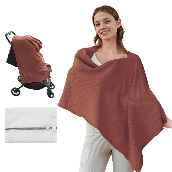 Momcozy Nursing Cover - Soft, Breathable, Multi-Use Privacy Poncho - Image 2