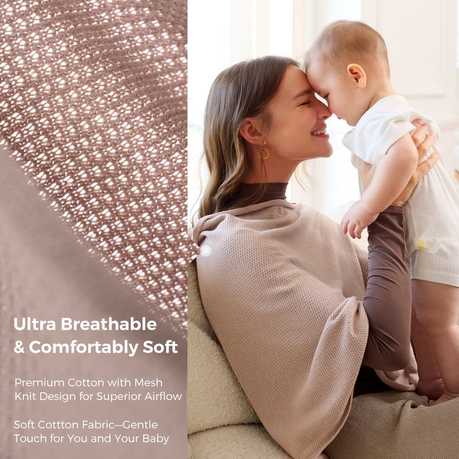 Momcozy Nursing Cover - Soft, Breathable, Multi-Use Privacy Poncho - Image 3
