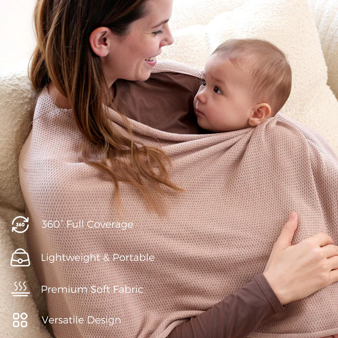 Momcozy Nursing Cover - Soft, Breathable, Multi-Use Privacy Poncho - Image 4