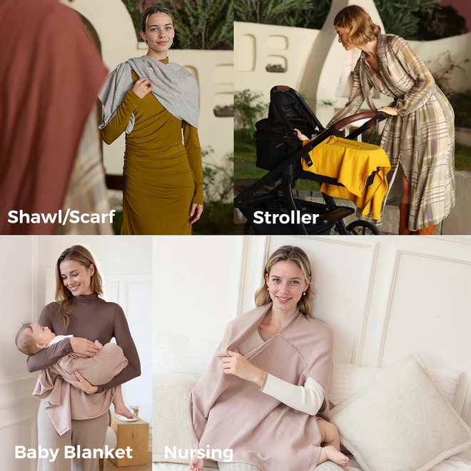 Momcozy Nursing Cover - Soft, Breathable, Multi-Use Privacy Poncho - Image 10