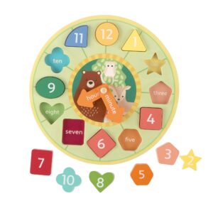 Orange Tree Toys Woodland Animal Shape Sorting Clock