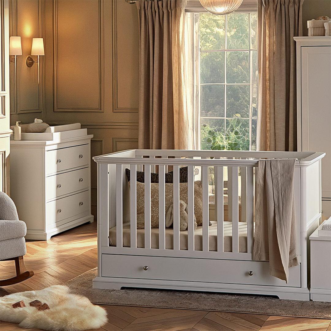 CuddleCo Beaumont 2pc Set - Low Cot Bed - White - Image 6
