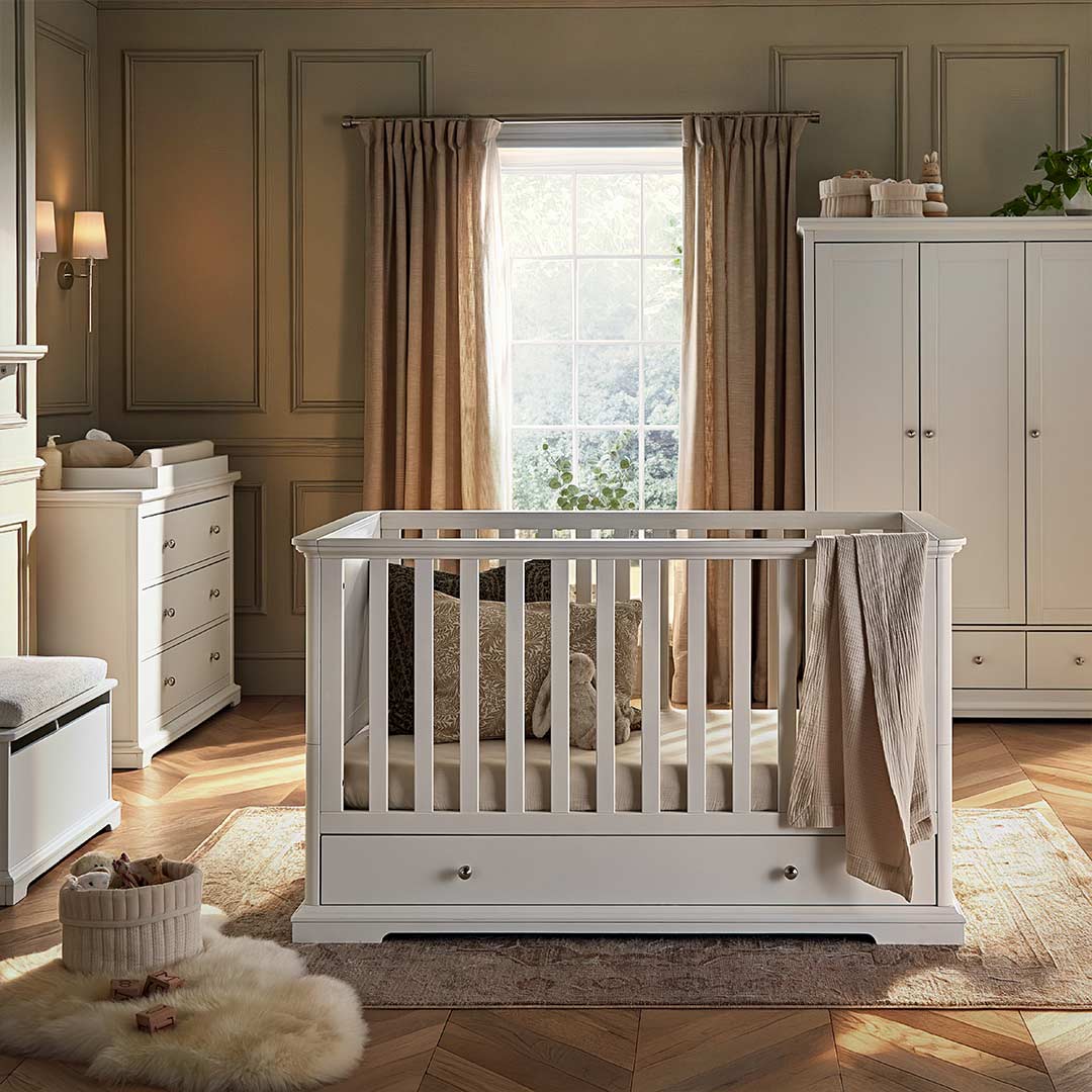 CuddleCo Beaumont Cot Bed - Low - White - Image 6