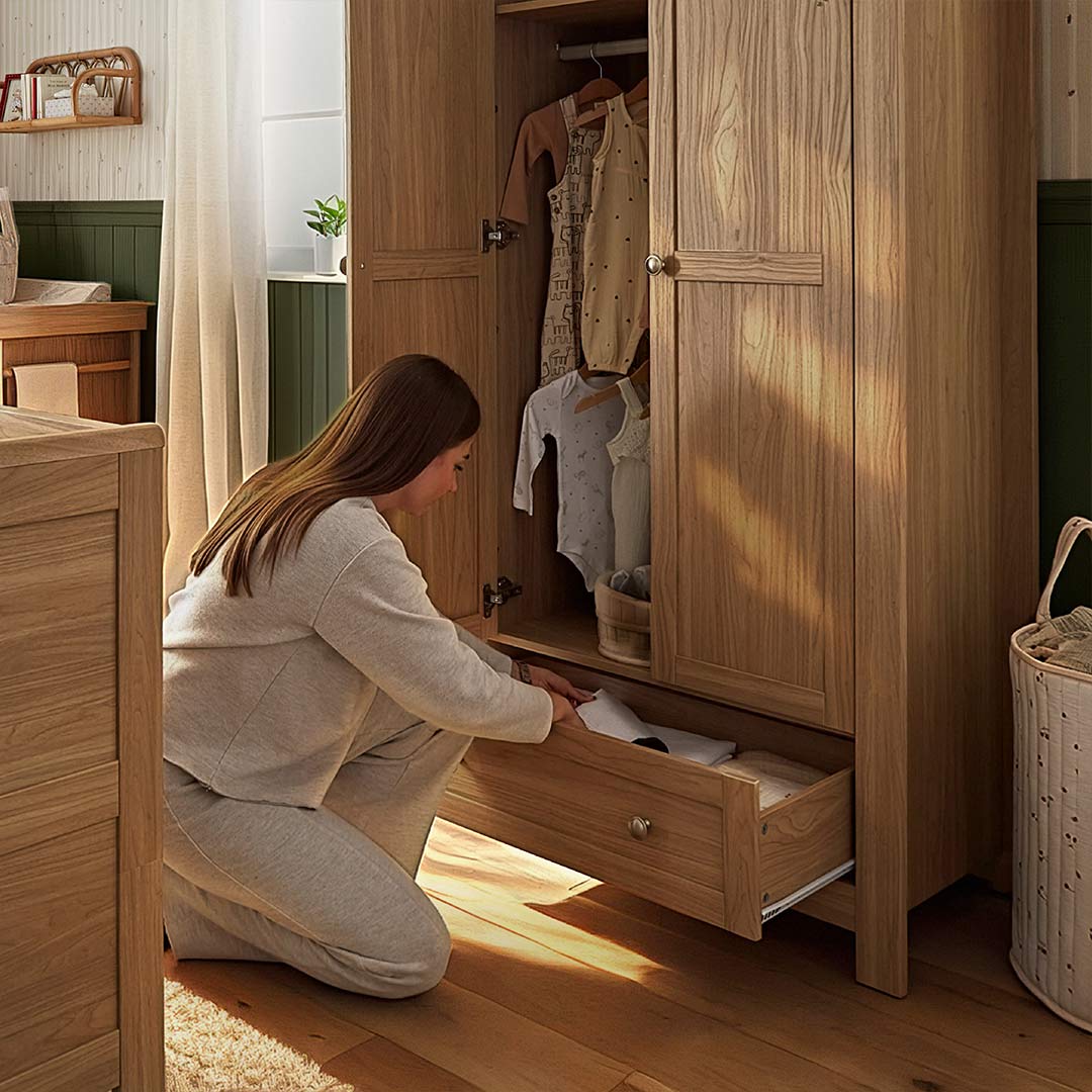 CuddleCo Burford Wardrobe - Oak - Image 6