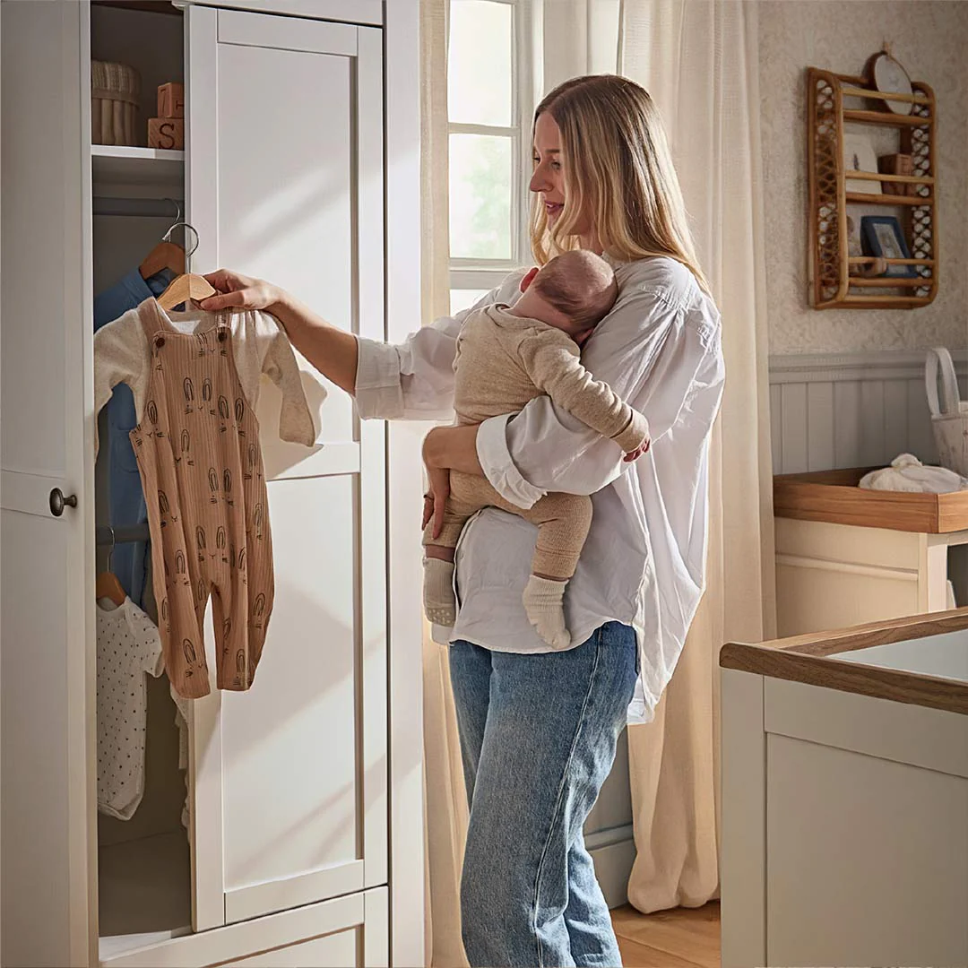 CuddleCo Burford Wardrobe - White/Oak - Image 8