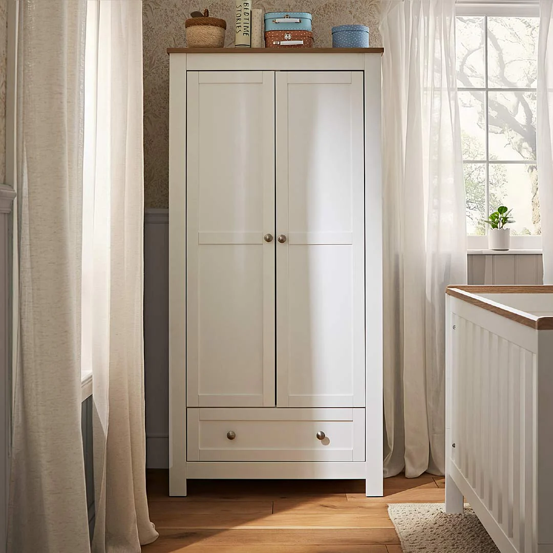 CuddleCo Burford Wardrobe - White/Oak - Image 5