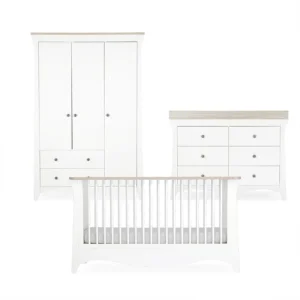 CuddleCo Clara Luxe 3pc Set - White/Ash